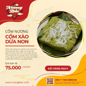 Cốm xào dừa non